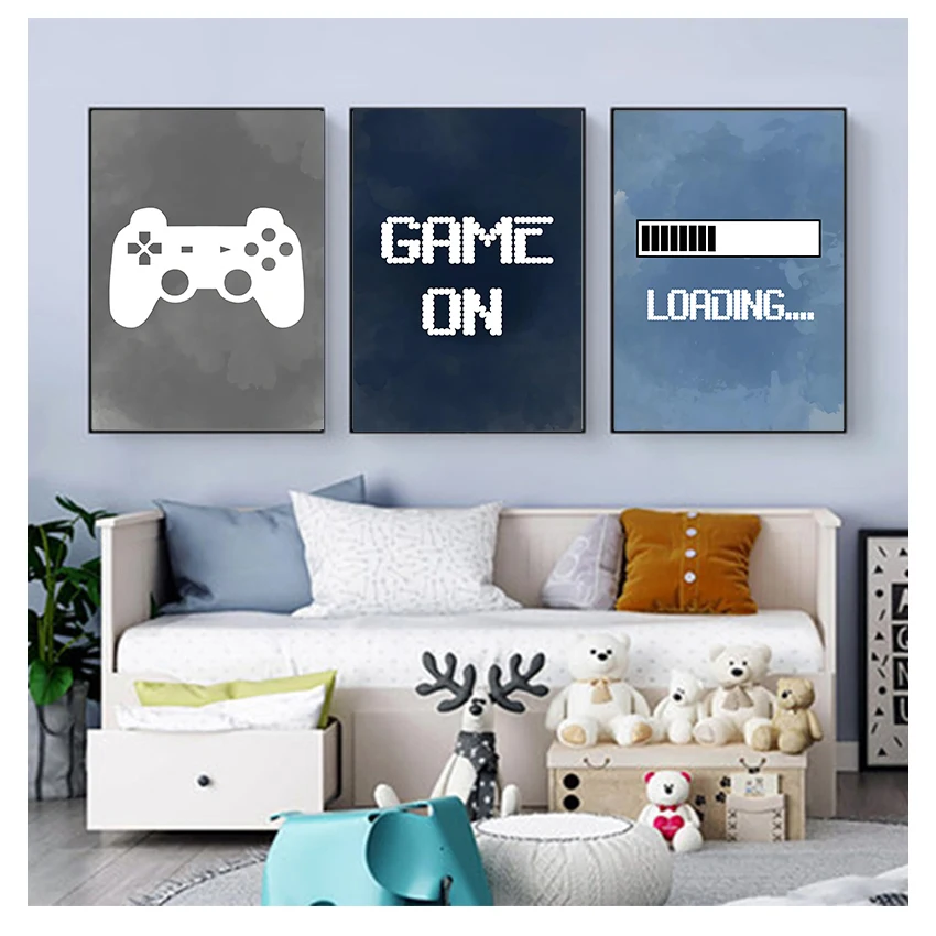 Gaming Accessories Boys - 어린이방 벽 장식, 게임 파티 포스터