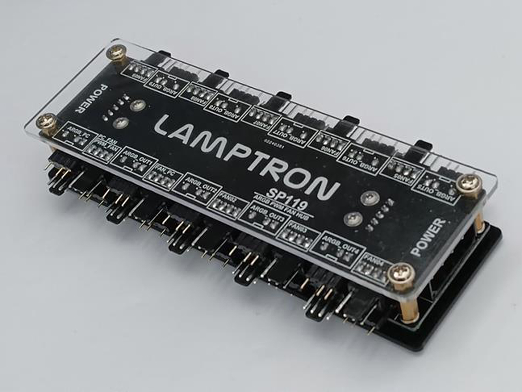 Gaming Hardware And Accessories - LAMPTRON 20-웨이 ARGB PWM 팬 허브