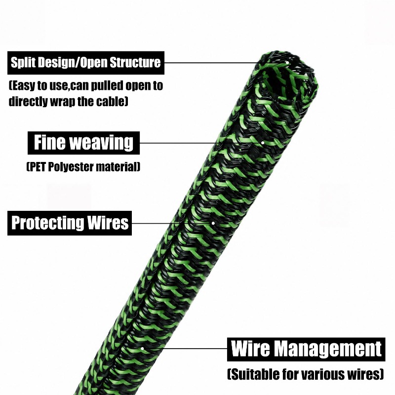 7가지 색상 3~32mm 확장형 브레이드 슬리브 자동  - Cable Sleeve Braided 리뷰 및 가격