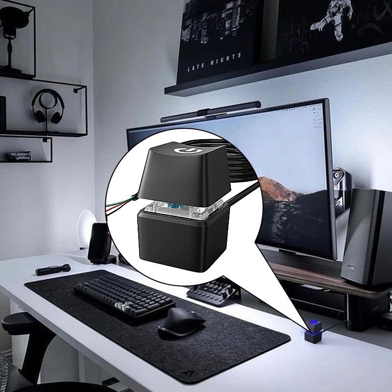 LDPCSJ 원형 LED 데스크탑 전원 스위치(연장 케 - Gaming Hardware And Accessories 리뷰 및 가격