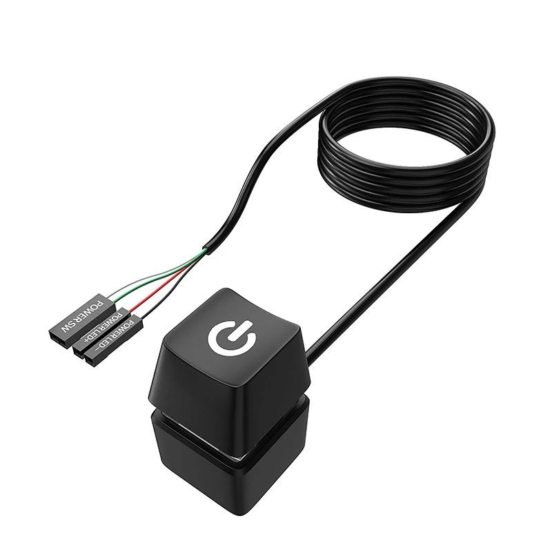 LDPCSJ 원형 LED 데스크탑 전원 스위치(연장 케 - Gaming Hardware And Accessories 리뷰 및 가격