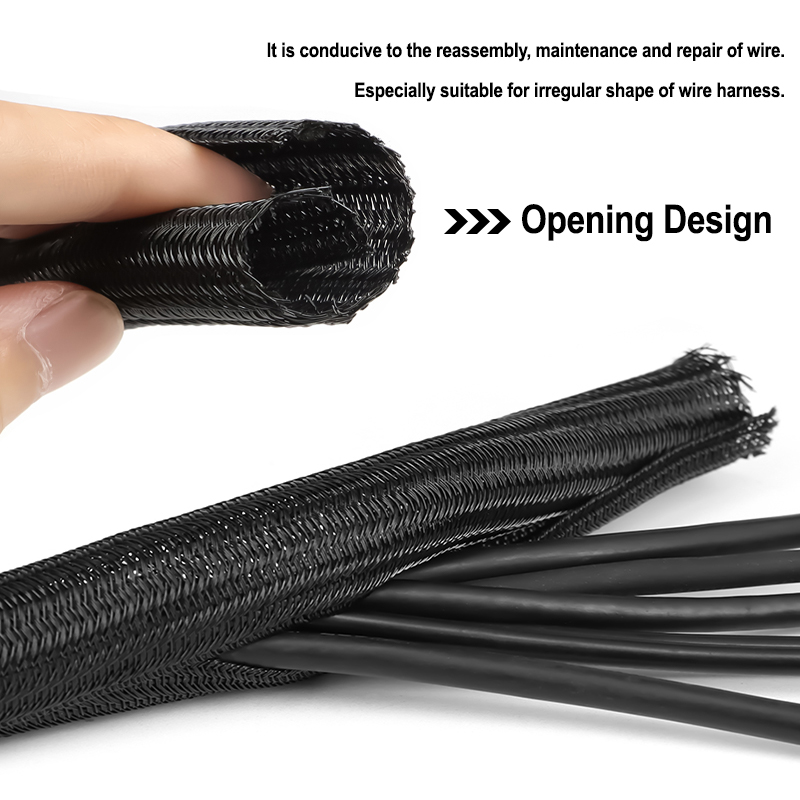 2/10m 검정색 PET 편조형 자가 폐쇄형 케이블 슬 - Cable Sleeve Braided 리뷰 및 가격