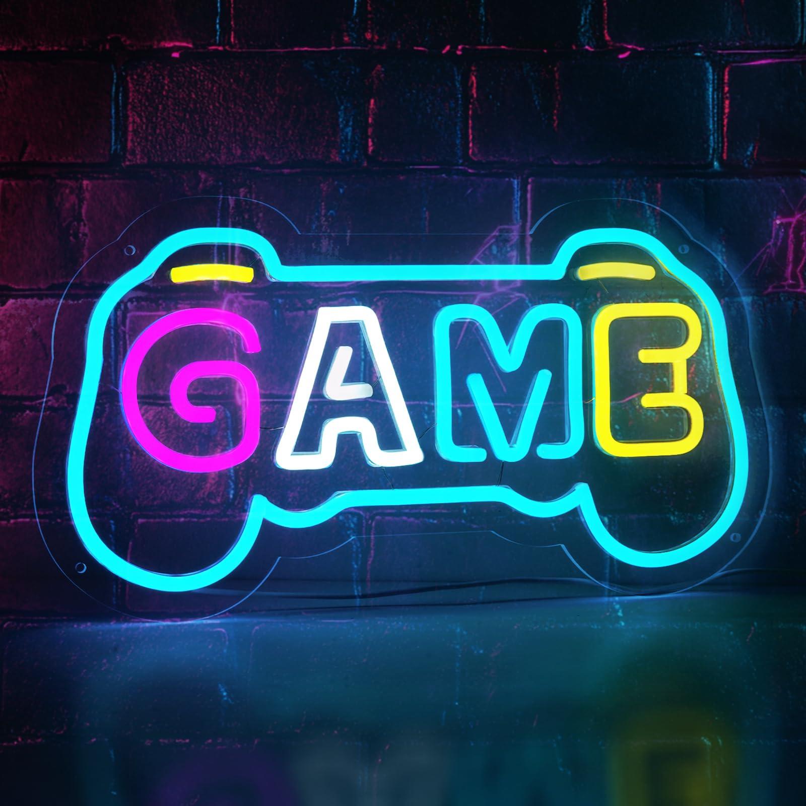 게이머룸 장식용 게임 네온사인, 게임패드 모양 USB  - Gaming Accessories Boys 리뷰 및 가격