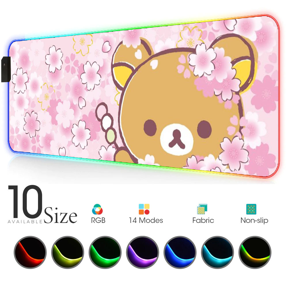 Korilakkuma 마우스 패드 Xxl 귀여운 꽃 리 - Gaming Accessories Pink 리뷰 및 가격
