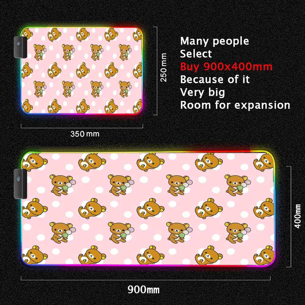 Korilakkuma 마우스 패드 Xxl 귀여운 꽃 리 - Gaming Accessories Pink 리뷰 및 가격