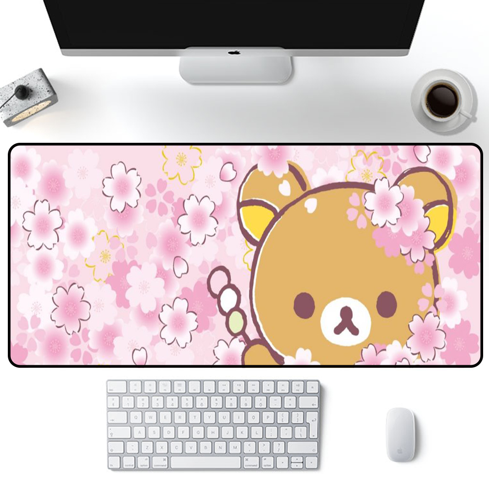 Korilakkuma 마우스 패드 Xxl 귀여운 꽃 리 - Gaming Accessories Pink 리뷰 및 가격