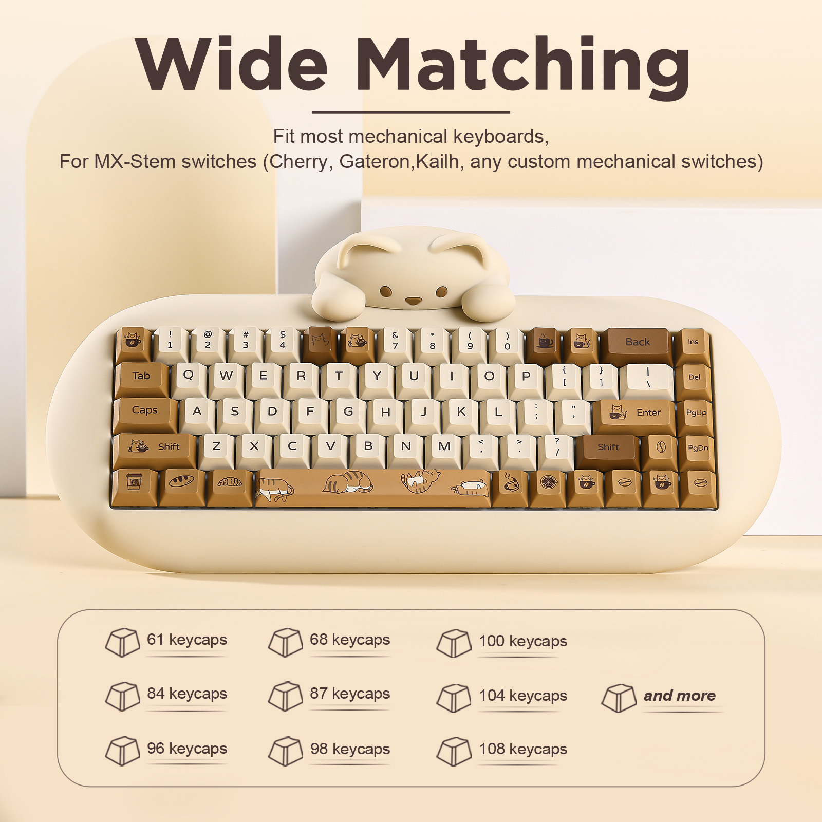 YUNZII Coffee Cat PBT 키캡, 152  - Gaming Set Accessories 리뷰 및 가격